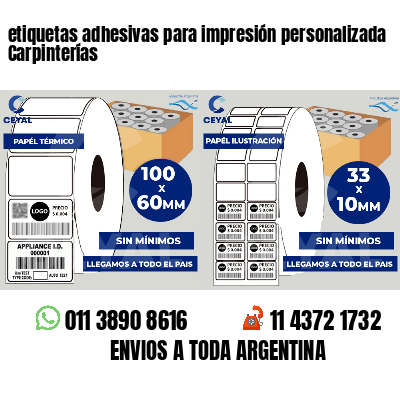 etiquetas adhesivas para impresión personalizada Carpinterías