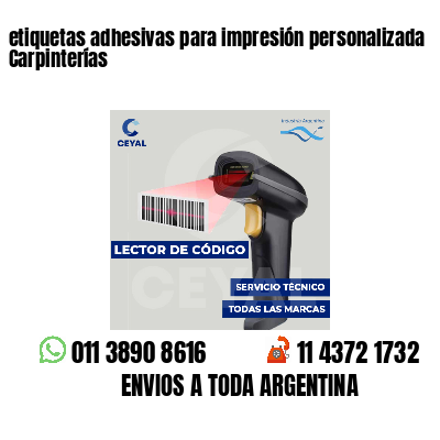 etiquetas adhesivas para impresión personalizada Carpinterías