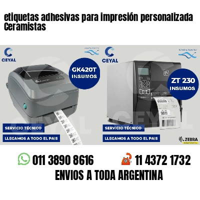 etiquetas adhesivas para impresión personalizada Ceramistas