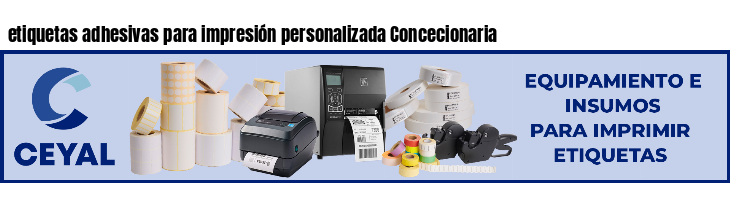 etiquetas adhesivas para impresión personalizada Concecionaria