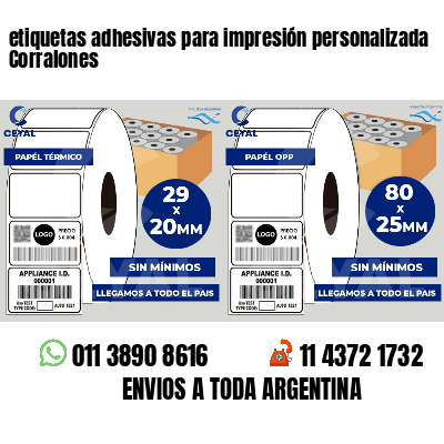 etiquetas adhesivas para impresión personalizada Corralones