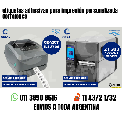 etiquetas adhesivas para impresión personalizada Corralones