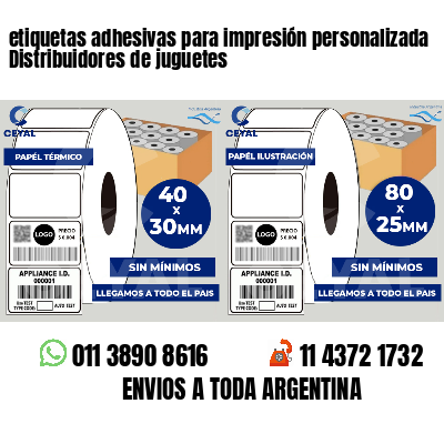 etiquetas adhesivas para impresión personalizada Distribuidores de juguetes