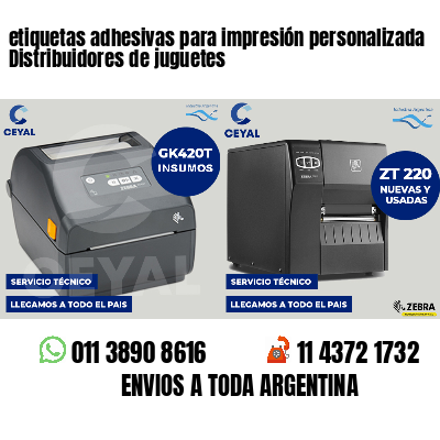 etiquetas adhesivas para impresión personalizada Distribuidores de juguetes
