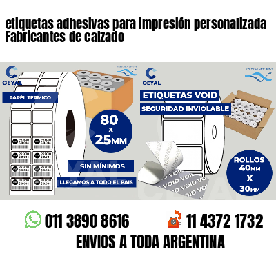 etiquetas adhesivas para impresión personalizada Fabricantes de calzado