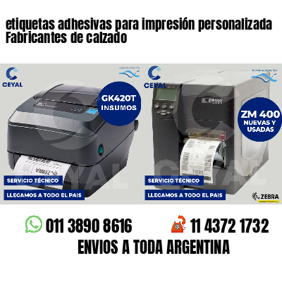 etiquetas adhesivas para impresión personalizada Fabricantes de calzado