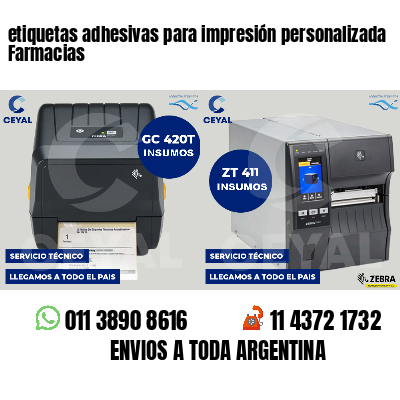 etiquetas adhesivas para impresión personalizada Farmacias