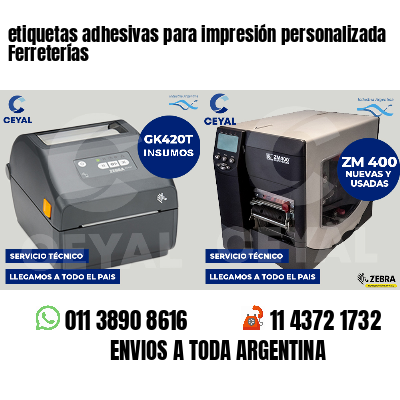 etiquetas adhesivas para impresión personalizada Ferreterías