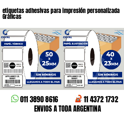 etiquetas adhesivas para impresión personalizada Gráficas