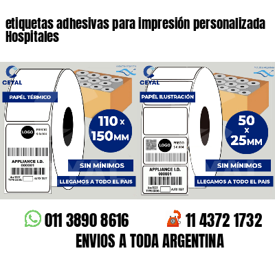 etiquetas adhesivas para impresión personalizada Hospitales