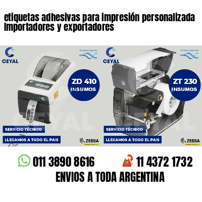 etiquetas adhesivas para impresión personalizada Importadores y exportadores