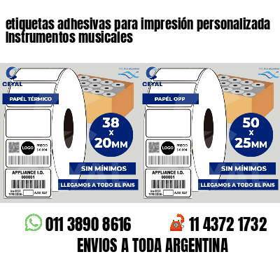 etiquetas adhesivas para impresión personalizada Instrumentos musicales