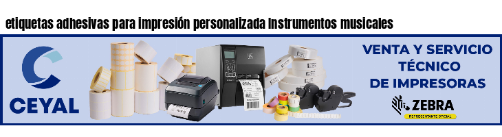 etiquetas adhesivas para impresión personalizada Instrumentos musicales