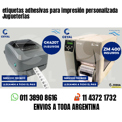 etiquetas adhesivas para impresión personalizada Jugueterías