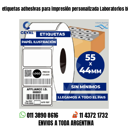 etiquetas adhesivas para impresión personalizada Laboratorios bioquímicos
