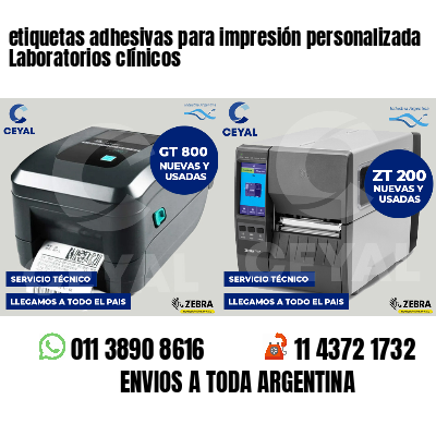 etiquetas adhesivas para impresión personalizada Laboratorios clínicos