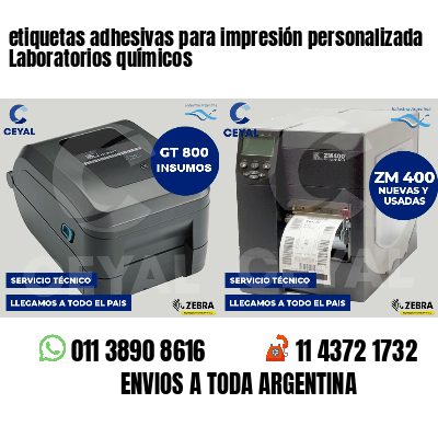etiquetas adhesivas para impresión personalizada Laboratorios químicos