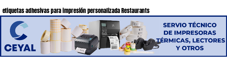 etiquetas adhesivas para impresión personalizada Restaurants