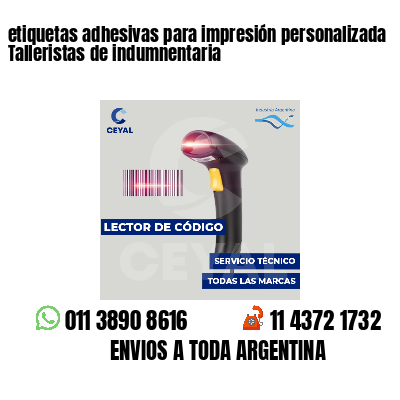 etiquetas adhesivas para impresión personalizada Talleristas de indumnentaria