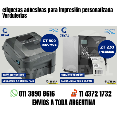 etiquetas adhesivas para impresión personalizada Verdulerías
