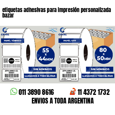 etiquetas adhesivas para impresión personalizada bazar