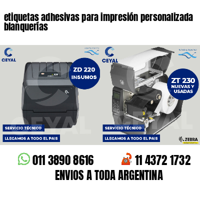 etiquetas adhesivas para impresión personalizada blanquerías