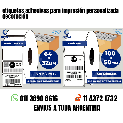 etiquetas adhesivas para impresión personalizada decoración