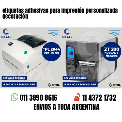 etiquetas adhesivas para impresión personalizada decoración