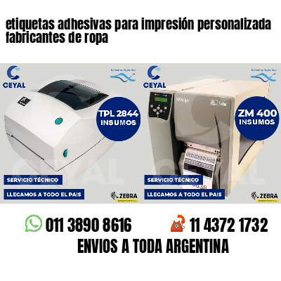 etiquetas adhesivas para impresión personalizada fabricantes de ropa