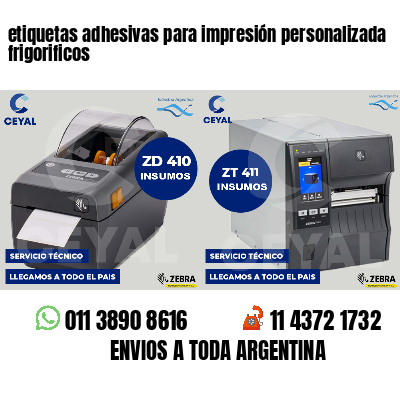 etiquetas adhesivas para impresión personalizada frigorificos
