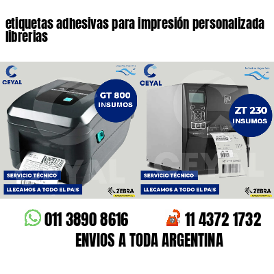 etiquetas adhesivas para impresión personalizada librerias