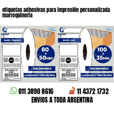 etiquetas adhesivas para impresión personalizada marroquinería