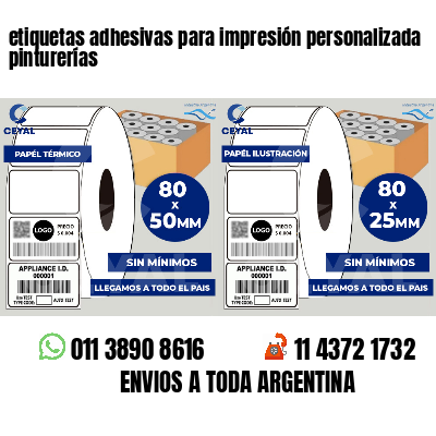 etiquetas adhesivas para impresión personalizada pinturerías