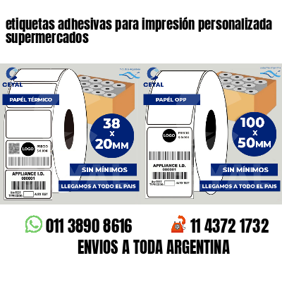 etiquetas adhesivas para impresión personalizada supermercados