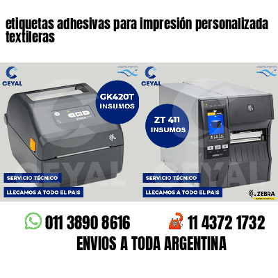 etiquetas adhesivas para impresión personalizada textileras