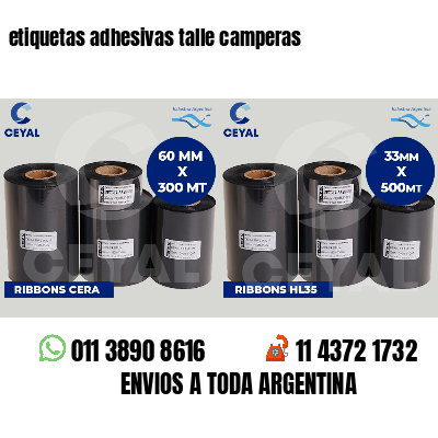 etiquetas adhesivas talle camperas