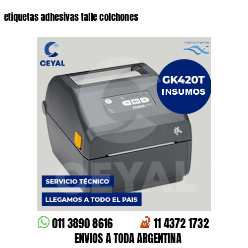 etiquetas adhesivas talle colchones