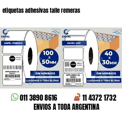 etiquetas adhesivas talle remeras
