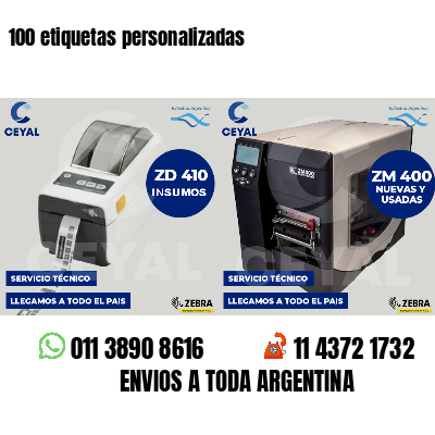 100 etiquetas personalizadas
