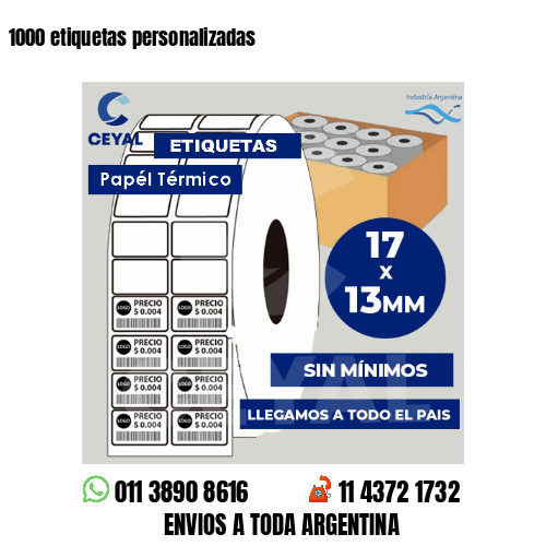1000 etiquetas personalizadas