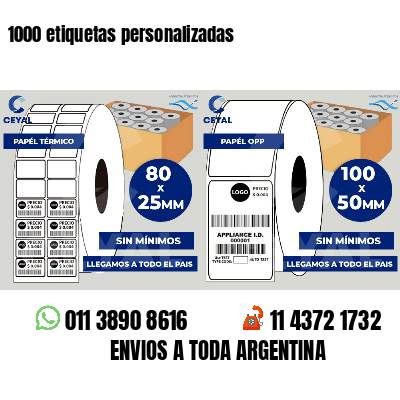 1000 etiquetas personalizadas