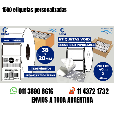 1500 etiquetas personalizadas