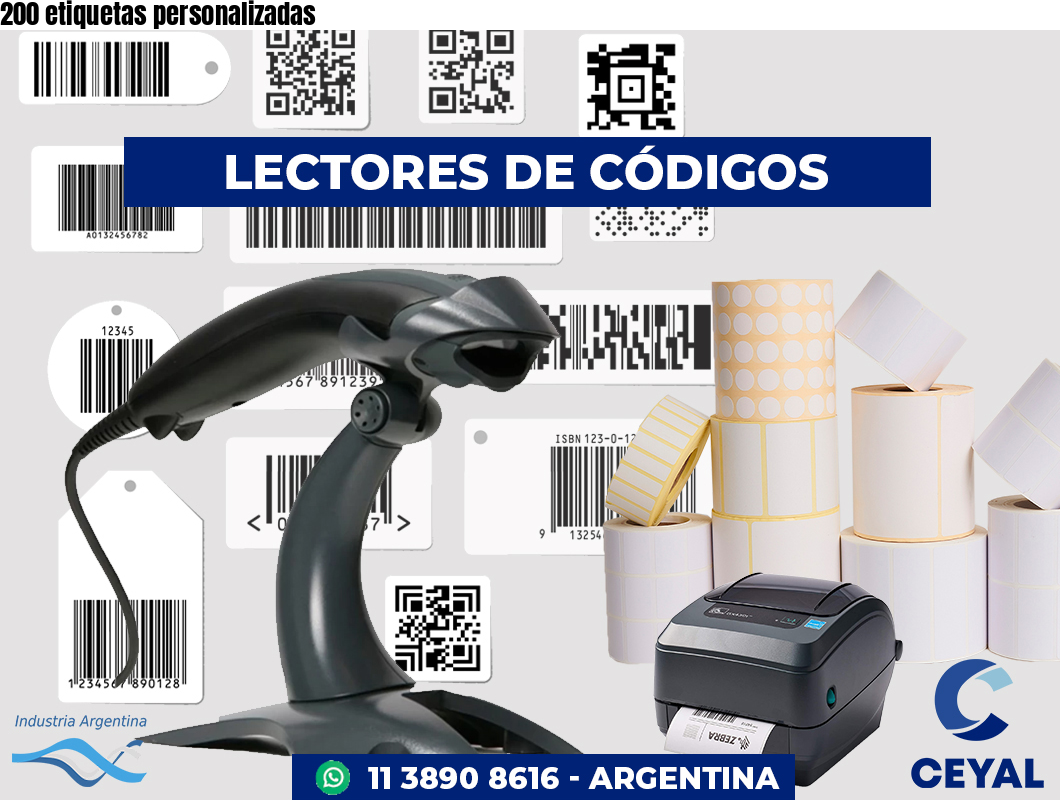 200 etiquetas personalizadas