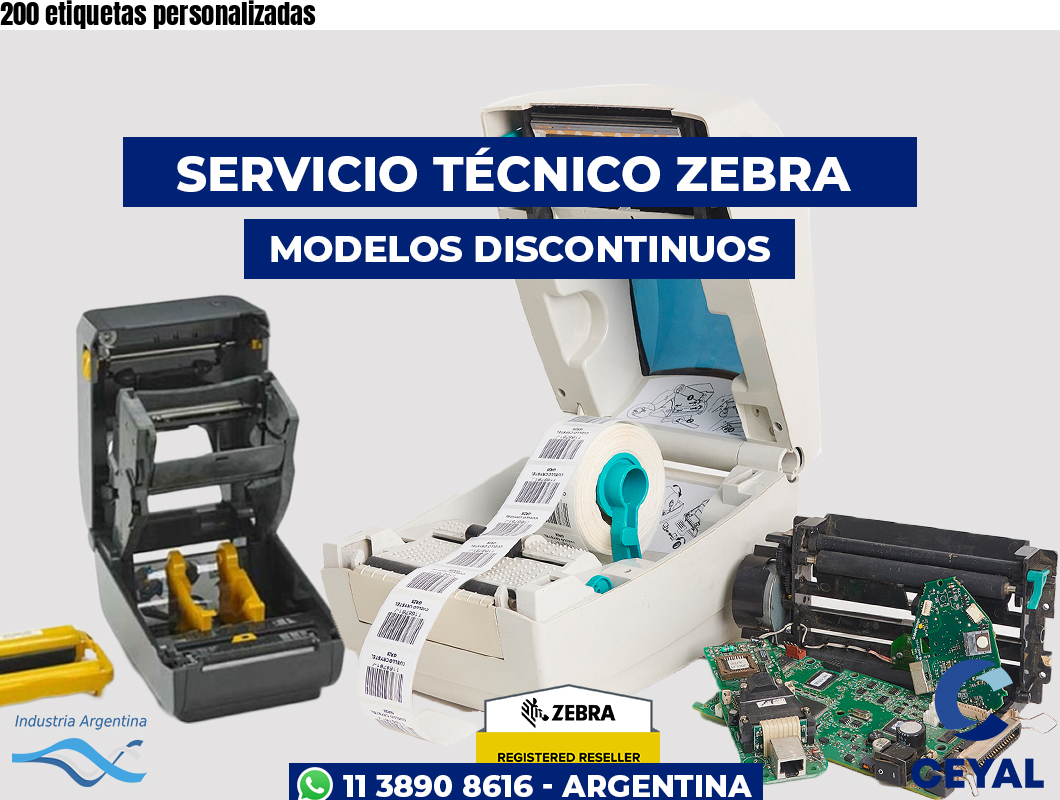 200 etiquetas personalizadas