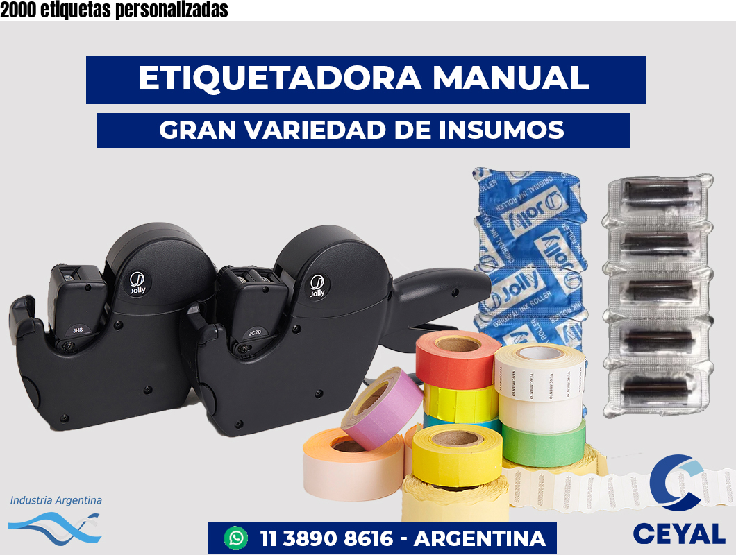 2000 etiquetas personalizadas