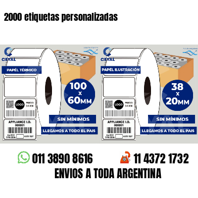 2000 etiquetas personalizadas