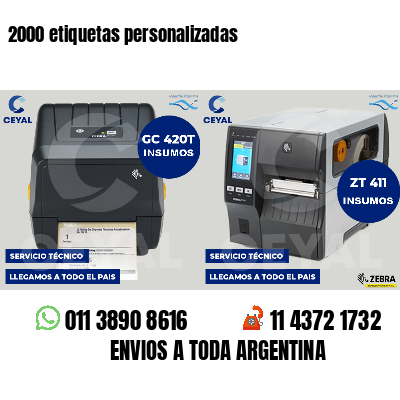 2000 etiquetas personalizadas