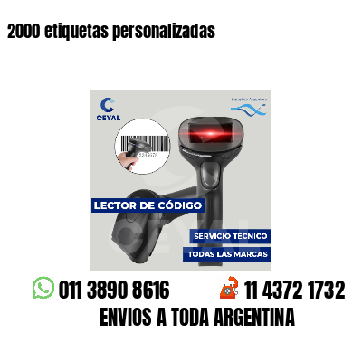 2000 etiquetas personalizadas