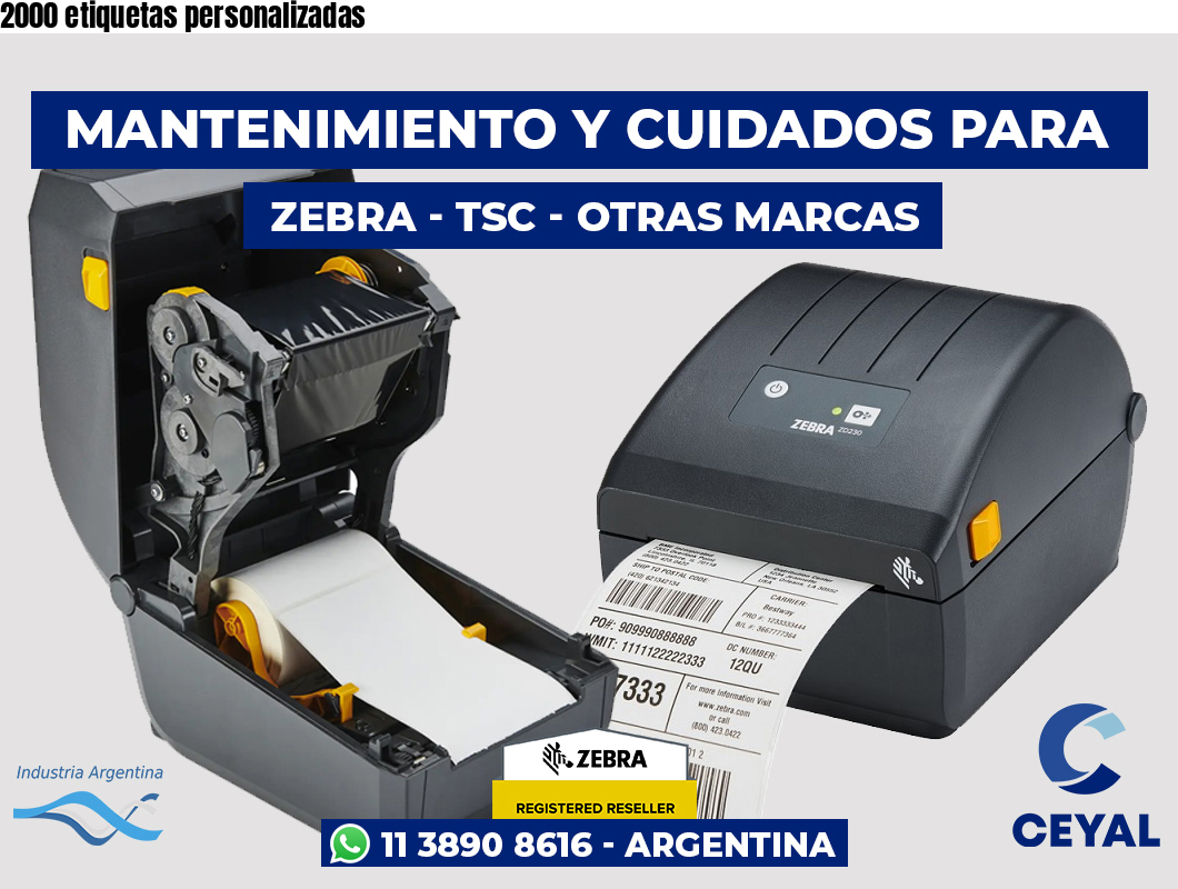 2000 etiquetas personalizadas