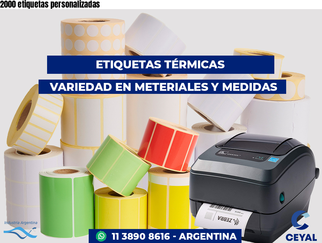 2000 etiquetas personalizadas